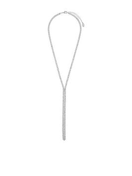 Accessorize   Cupchain Lariat Necklace - Clear (Crystal)