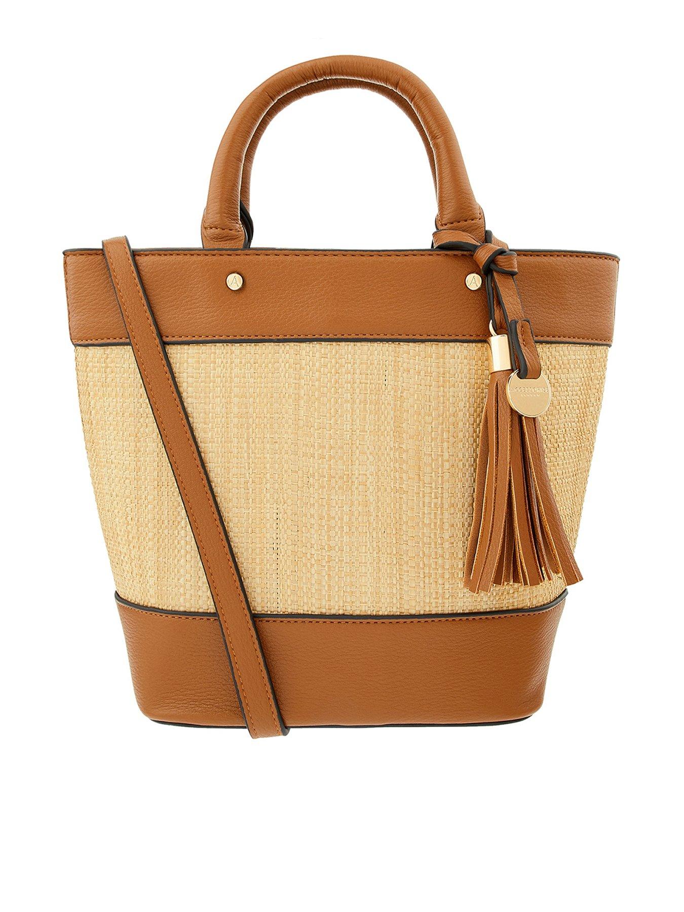 accessorize tan bag