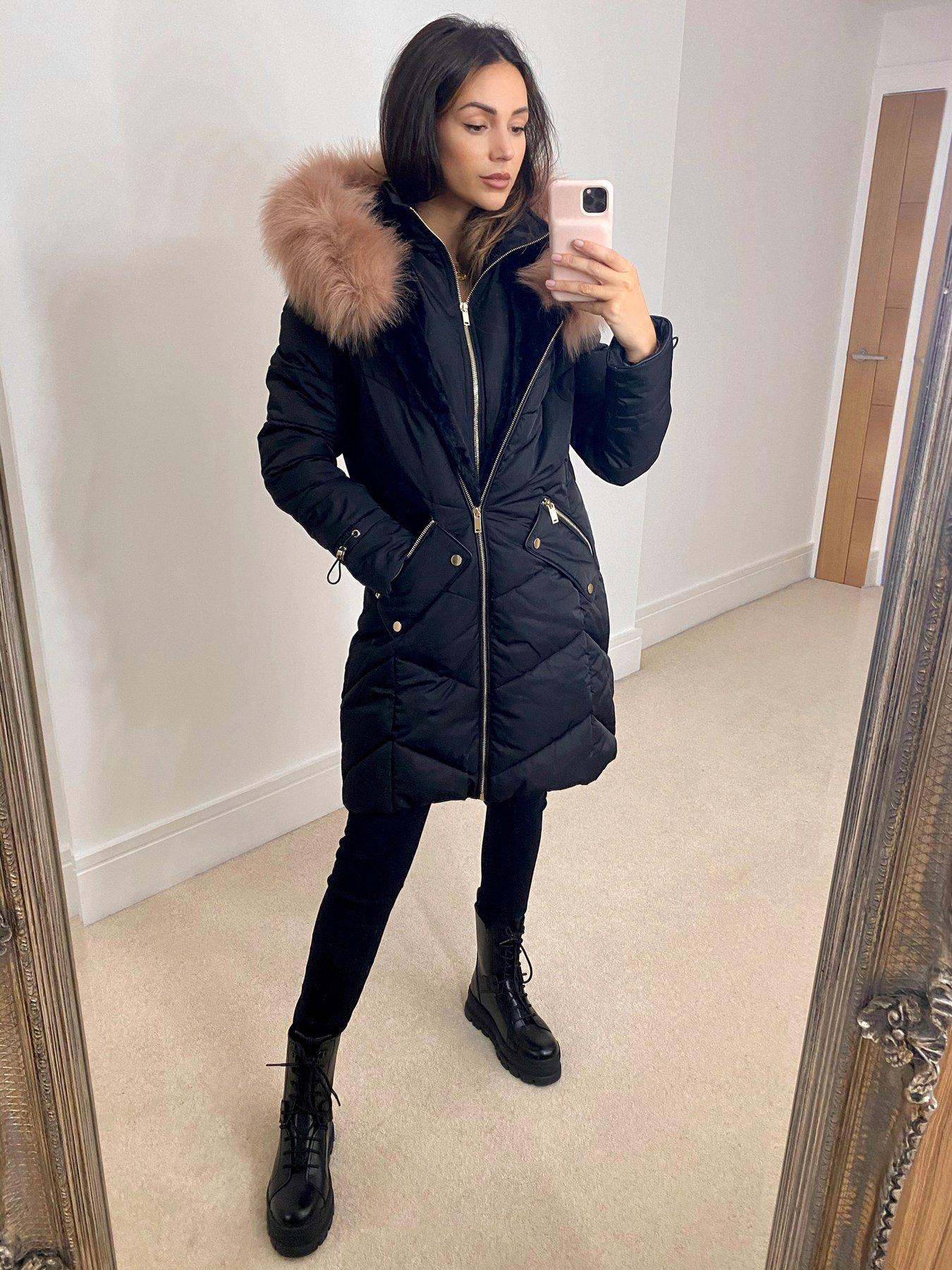 michelle keegan grey coat