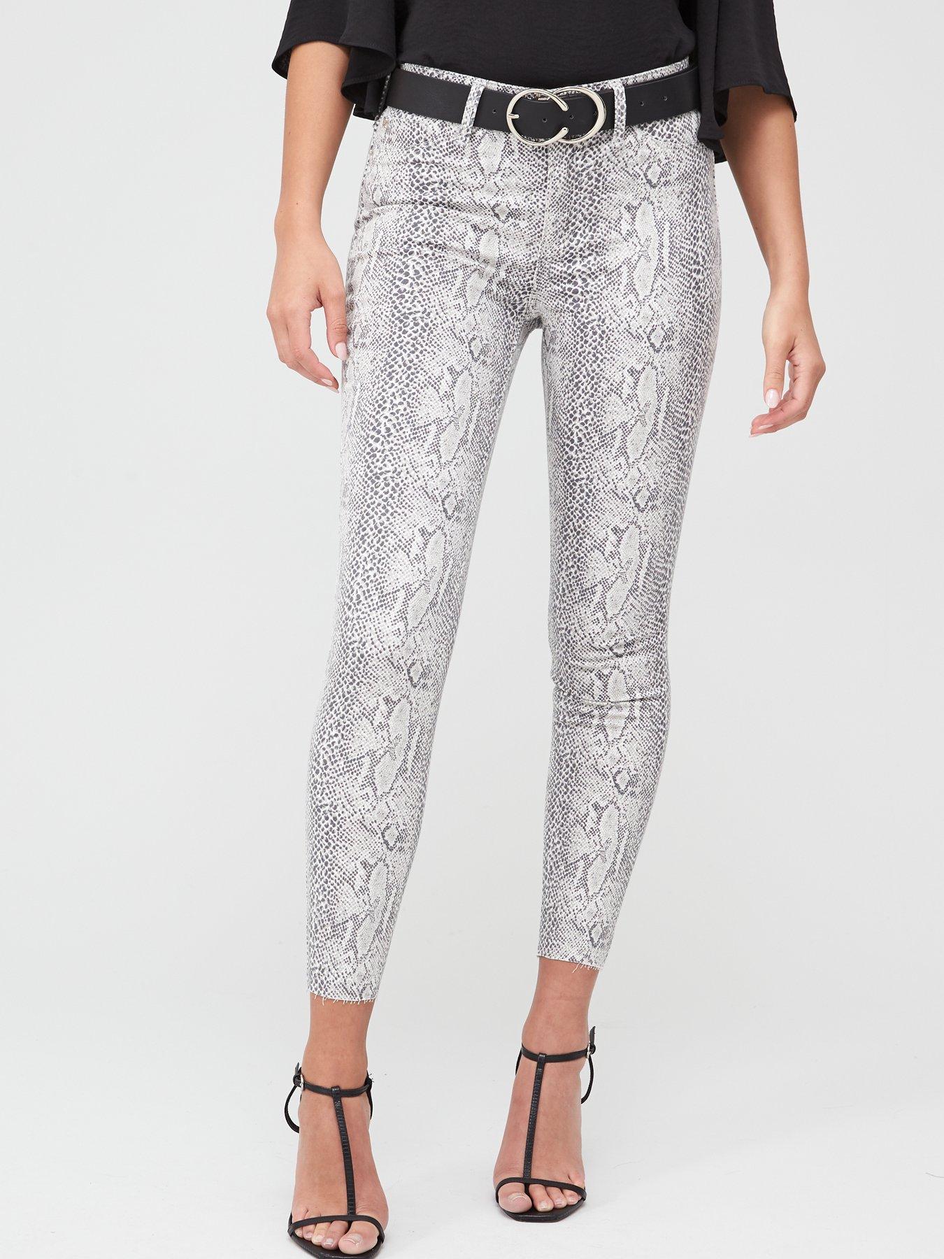 river island snake print jeans