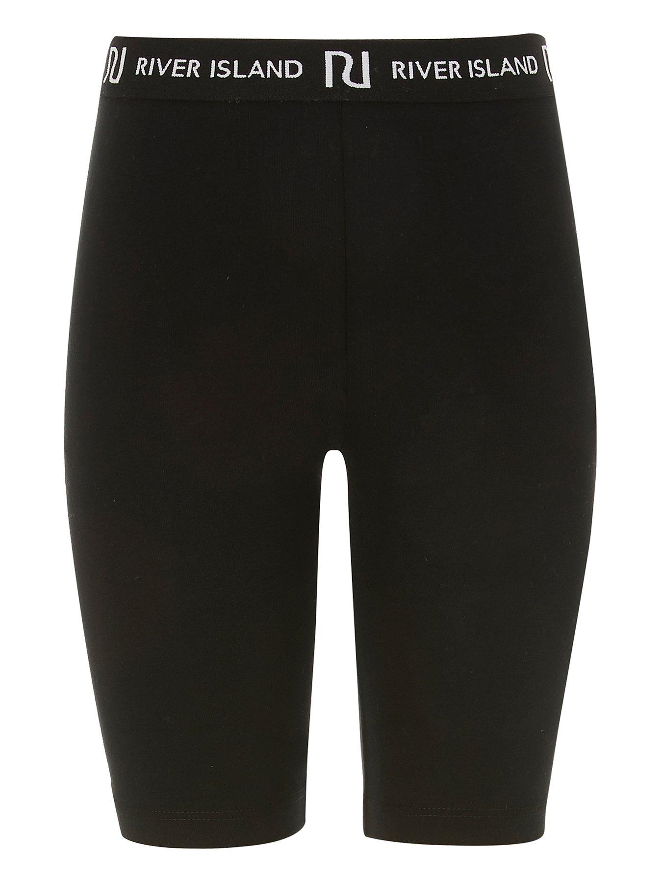 river island black cycling shorts