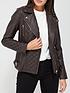  image of v-by-very-quilted-pu-biker-jacket-chocolate