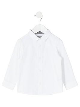 River Island Mini River Island Mini Boys Smart Long Sleeve Shirt - White Picture
