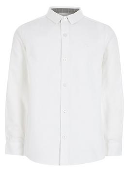 River Island River Island Boys Long Sleeve Smart Shirt - White Picture