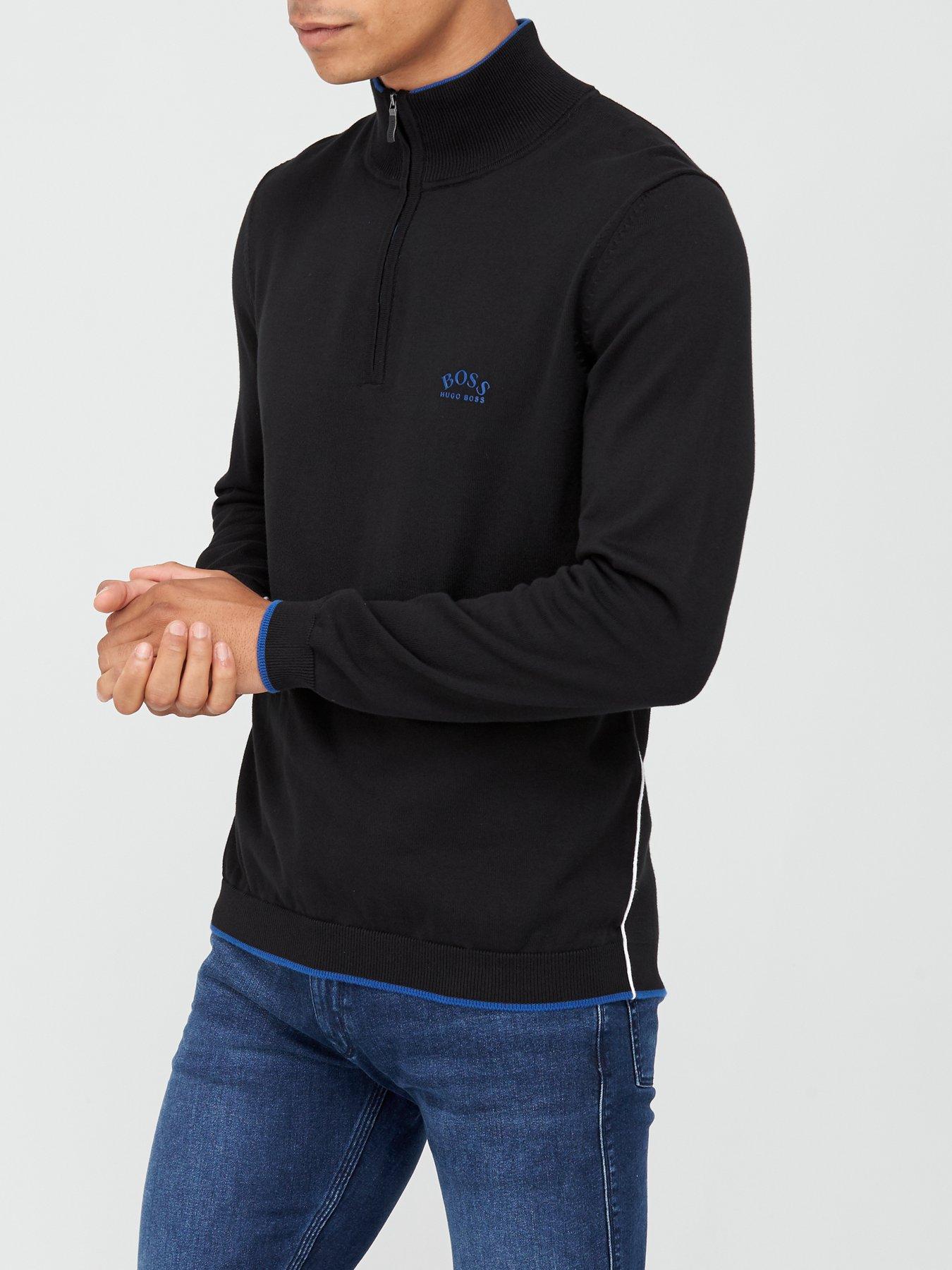 black quarter zip jumper