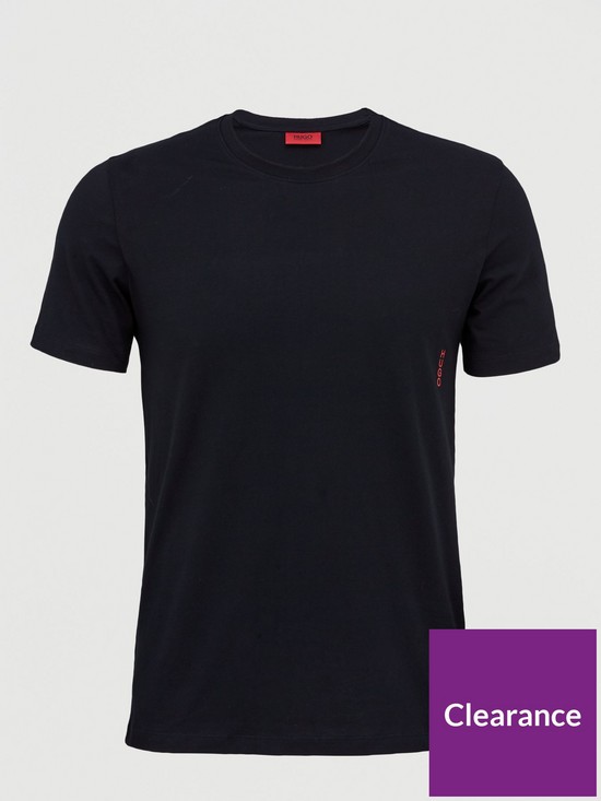 stillFront image of hugo-bodywear-2-pack-round-neck-t-shirts-black