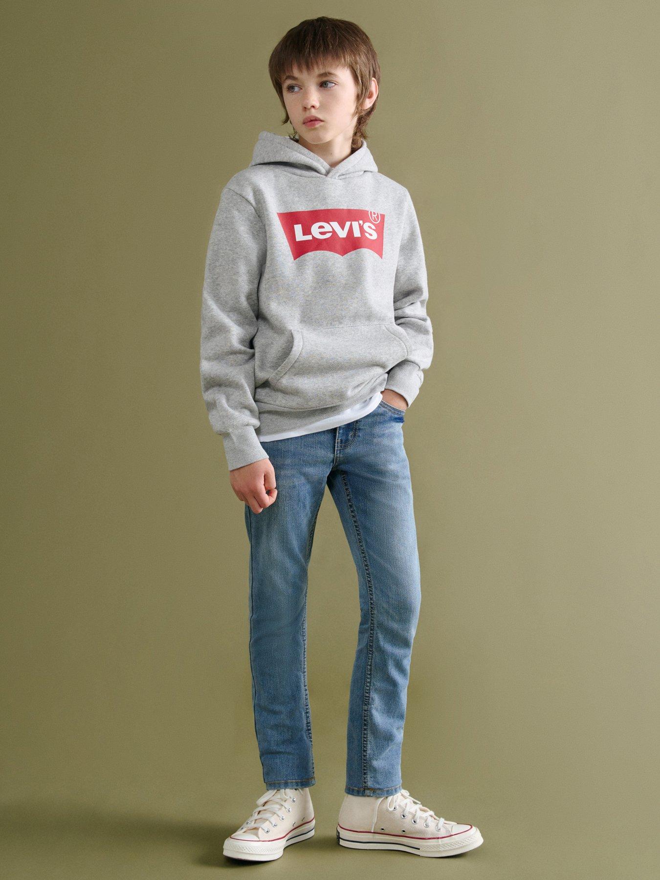 Levis batwing hoodie grey sale