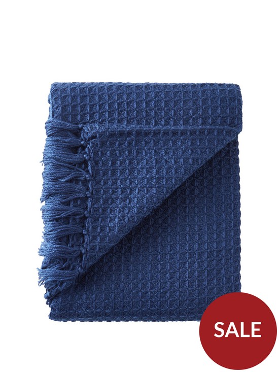 front image of cascade-home-waffle-throw