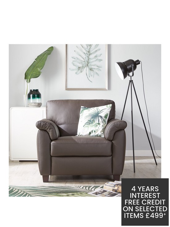 front image of arizona-leather-armchair