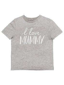 V by Very V By Very Unisex I Love Mummy Short Sleeve T-Shirt - Grey Picture