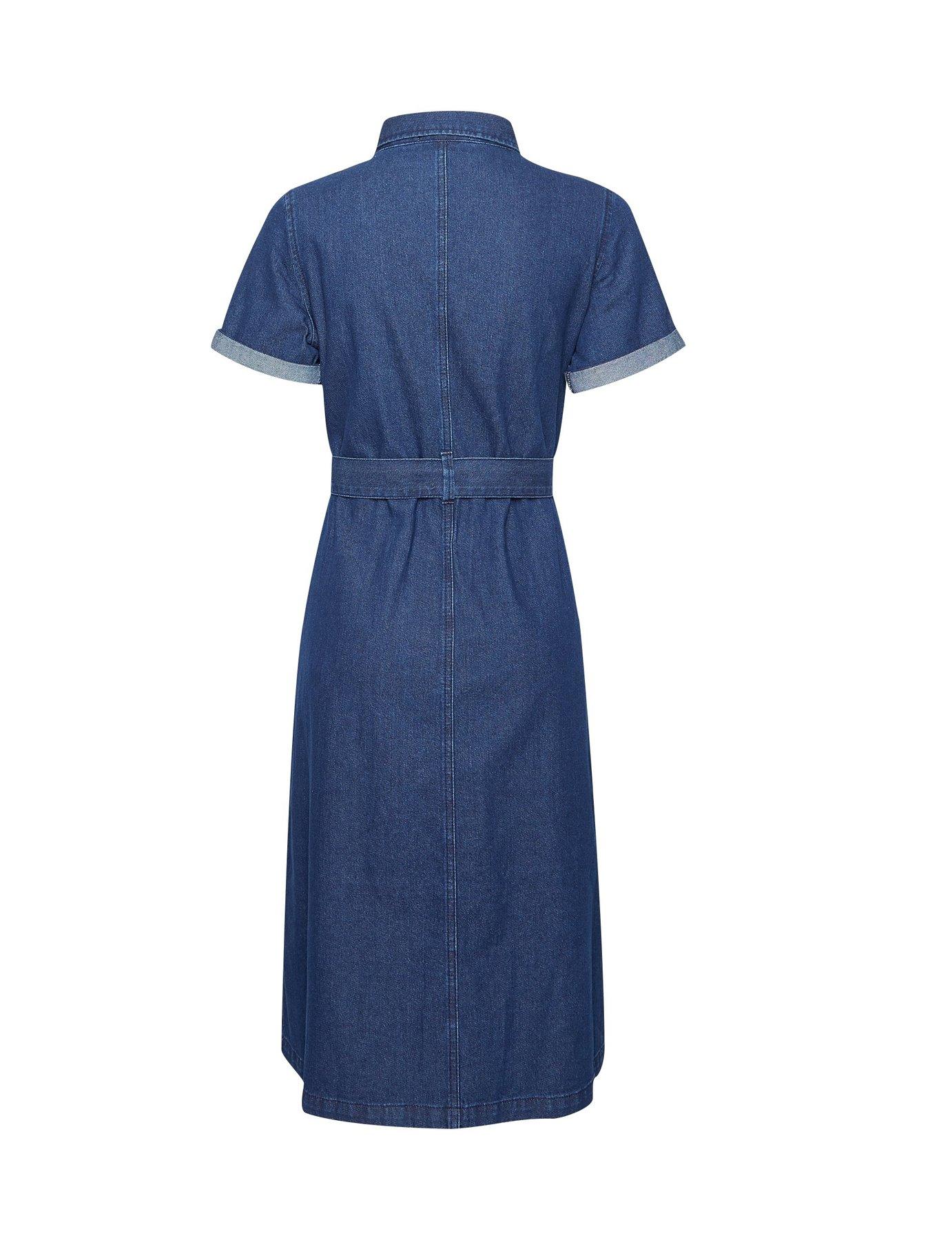 dorothy perkins indigo denim shirt dress