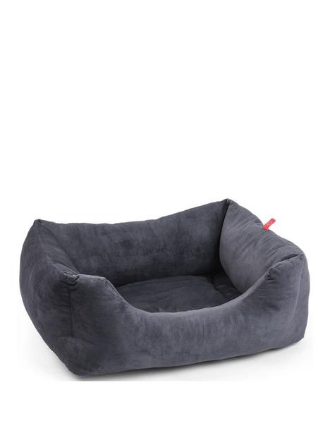 zoon-velour-charcoal-grey-square-bed-extra-large