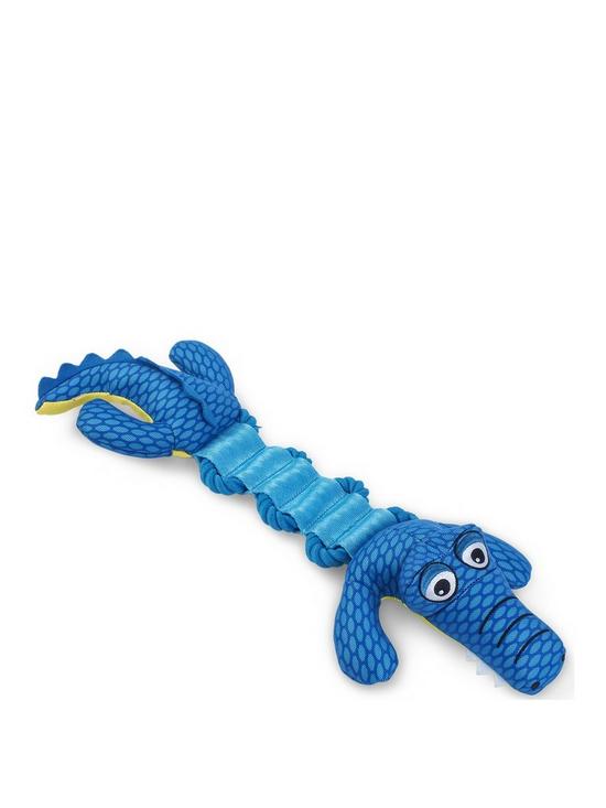 front image of zoon-dura-croc-dog-toy