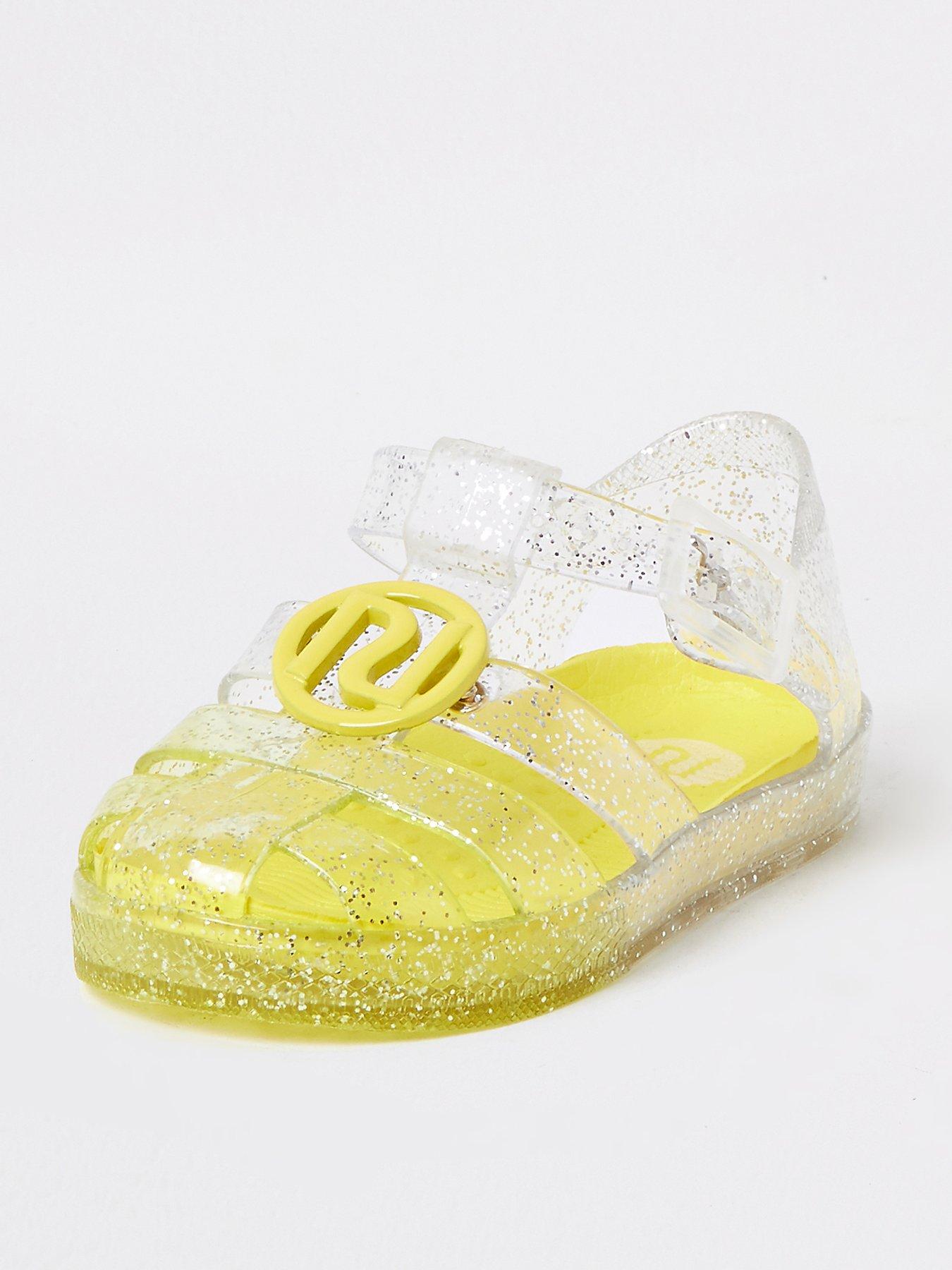 glitter gel sandals