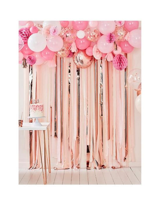 front image of ginger-ray-blush-and-peach-birthday-balloon-and-fan-garland