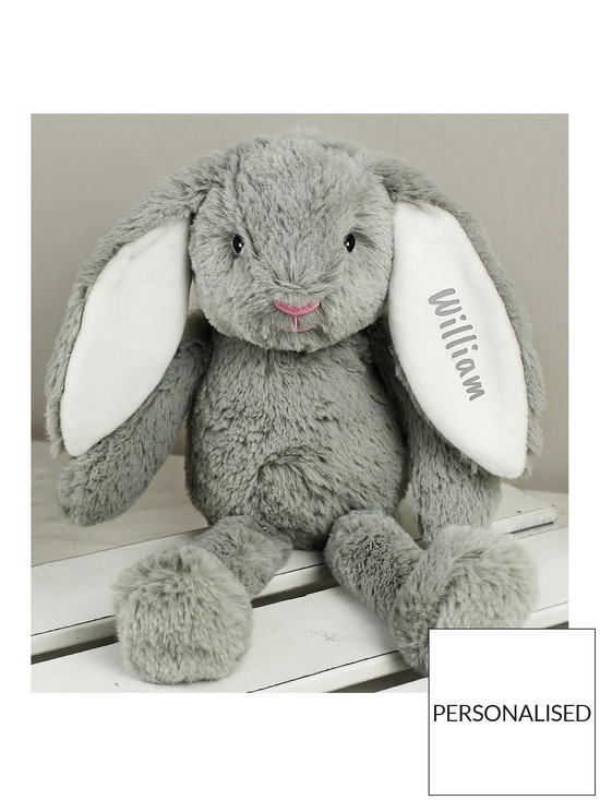 front image of the-personalised-memento-company-personalised-plush-bunny