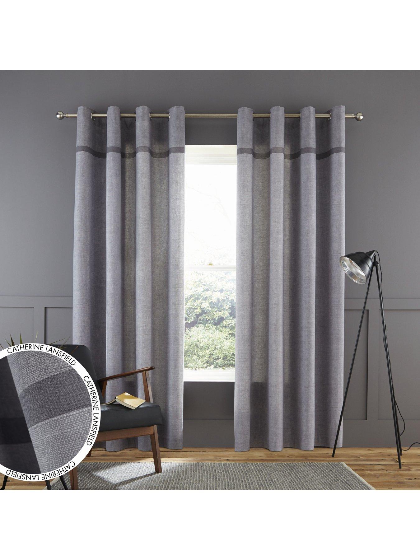 undefined Melville Woven Texture Eyelet Unlined 100% Cotton Curtains