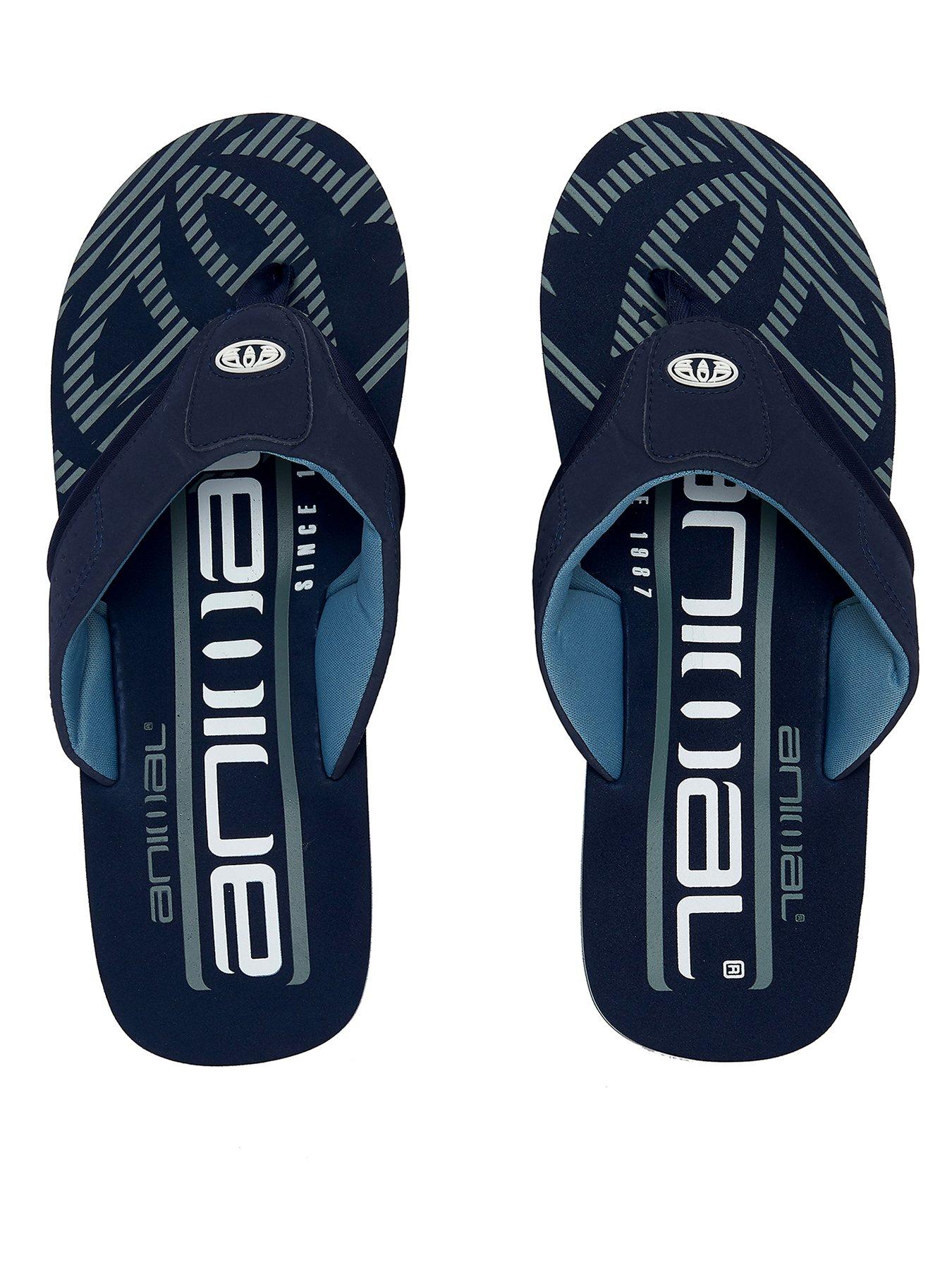 animal flip flops mens