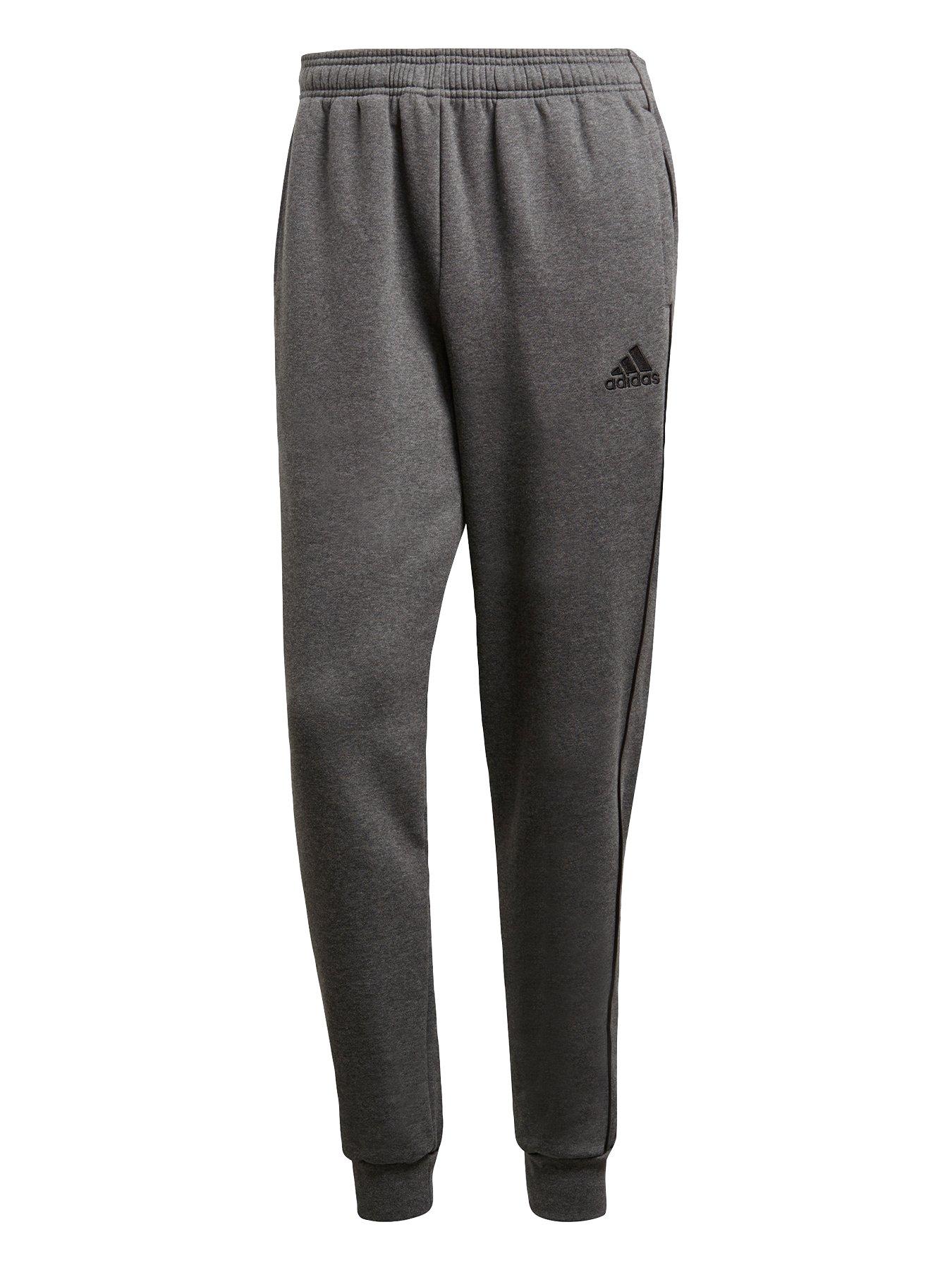 mens grey adidas fleece tracksuit bottoms