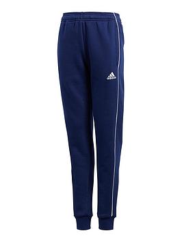 Adidas Adidas Youth Core 18 Sweat Hooded Tracksuit Bottoms - Navy Picture