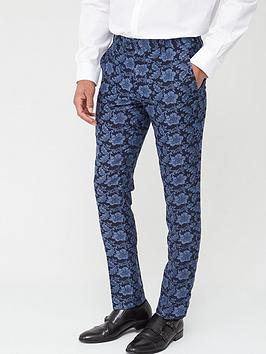 Skopes Skopes Tapered Morrissey Floral Jacquard Tapered Trousers - Navy Picture