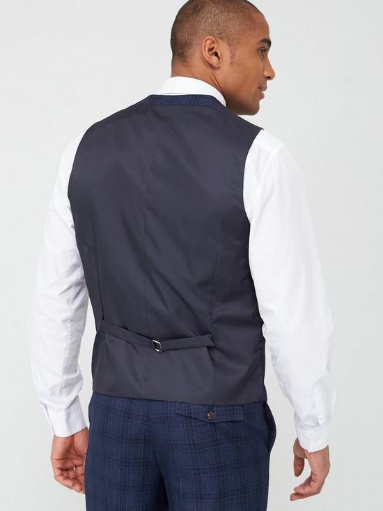 stillFront image of skopes-standard-minworth-waistcoat-blue-check