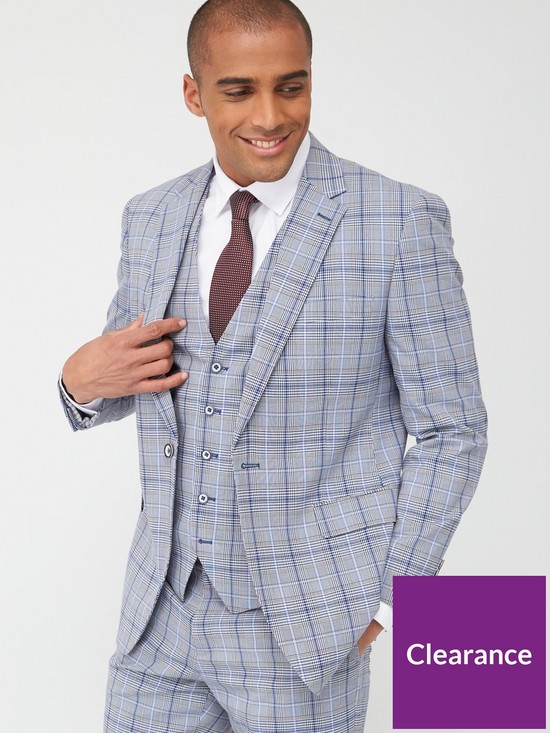 front image of skopes-tailored-stark-jacket-greyblue-check