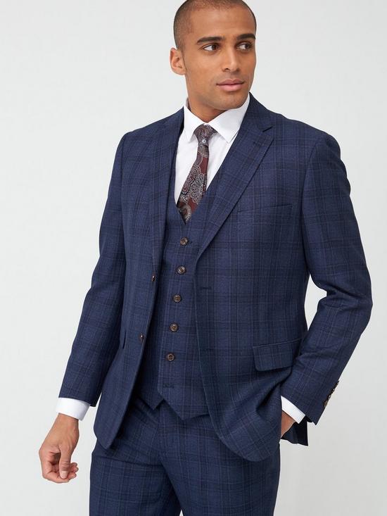 front image of skopes-tailored-minworth-jacket-blue-check