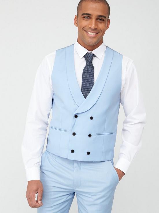 front image of skopes-double-breasted-sultano-waistcoat-sky-blue