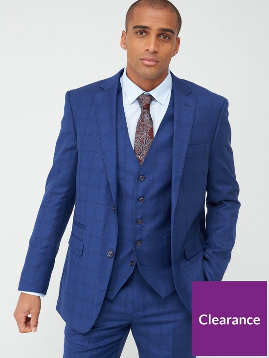 front image of skopes-tailored-aquino-jacket-blue-check
