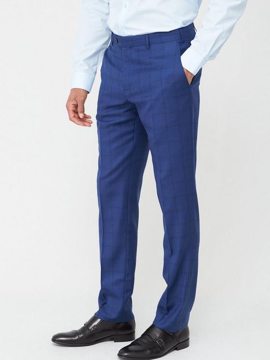 front image of skopes-tailored-aquino-trousers-blue-check