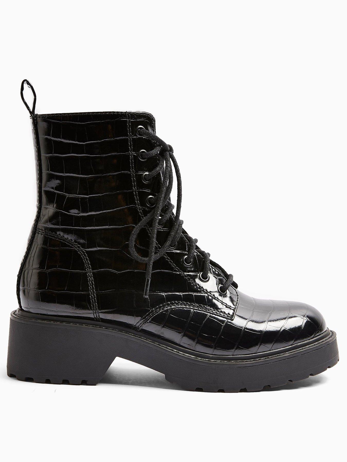 croc boots topshop