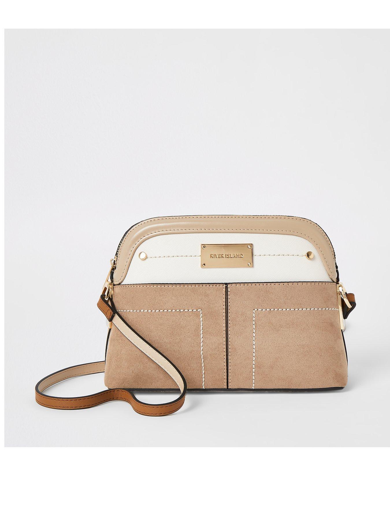 beige river island bag