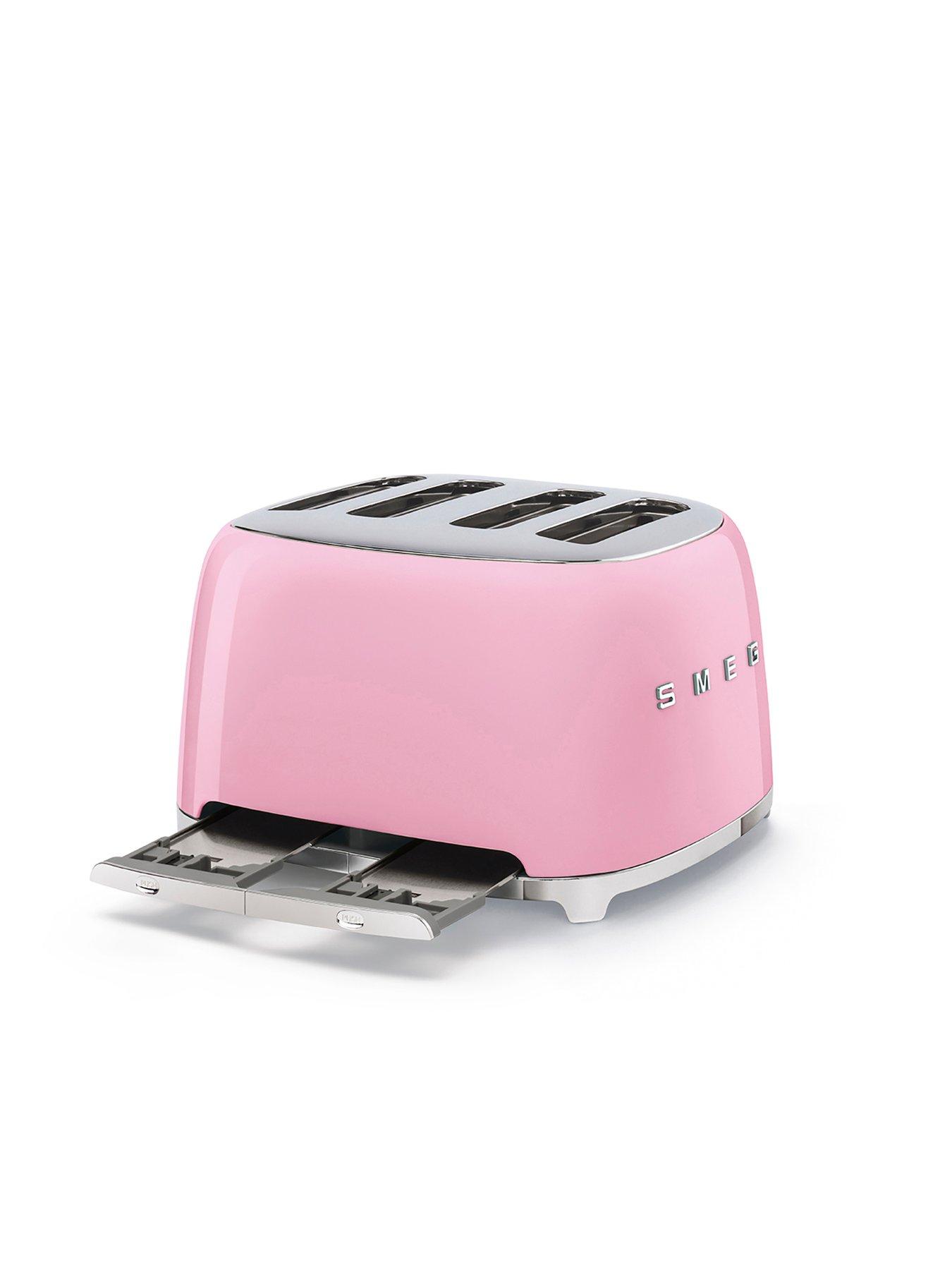Image 3 of 6 of Smeg TSF03 Retro Style 4 Slice Toaster, 2000W - Pastel Pink