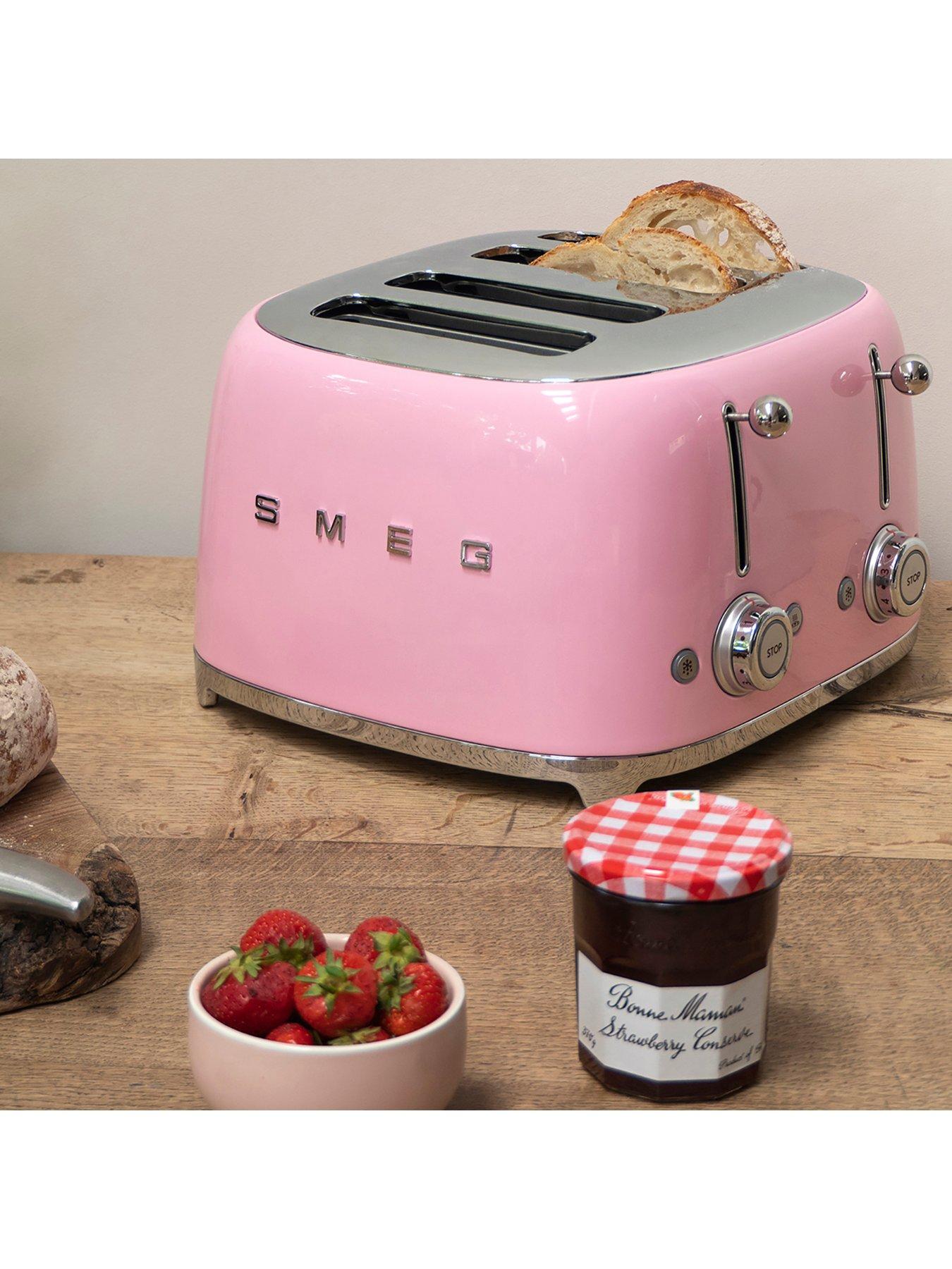 Image 4 of 6 of Smeg TSF03 Retro Style 4 Slice Toaster, 2000W - Pastel Pink
