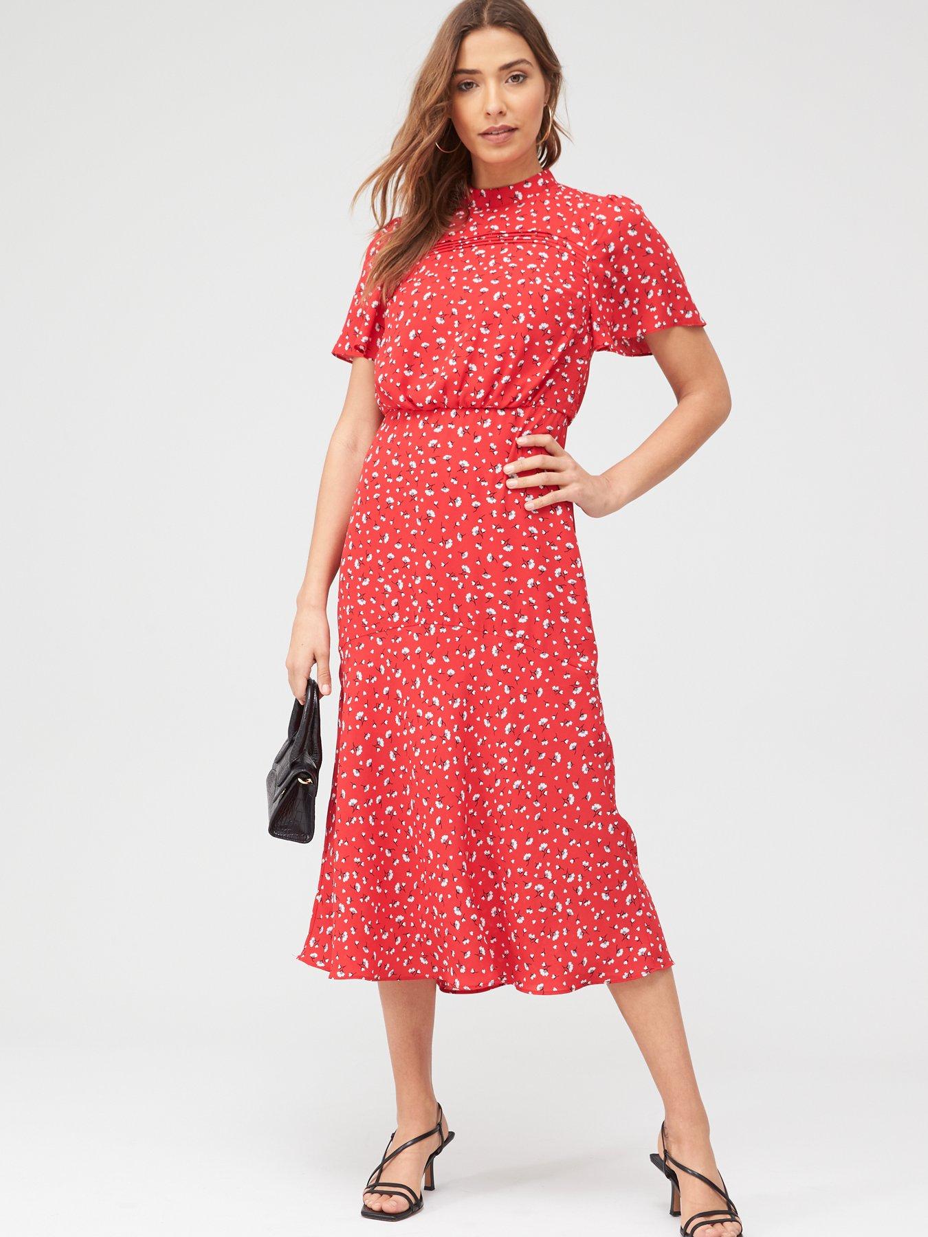 midi linen dress with sleeves