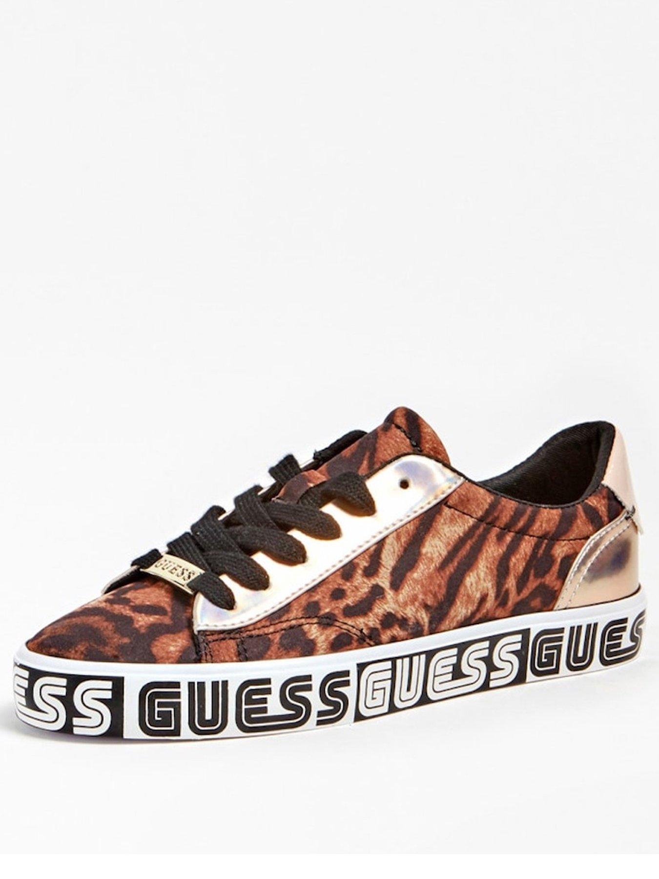 guess leopard print trainers