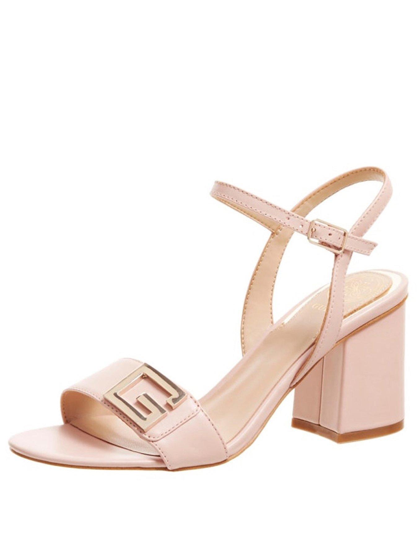 guess sandals pink