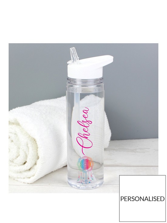 front image of the-personalised-memento-company-personalised-dream-catcher-water-bottle
