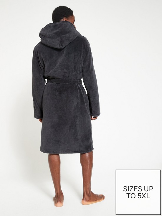 stillFront image of everyday-supersoft-dressing-gown-with-hood-grey