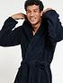  image of everyday-supersoft-dressing-gown-with-hood-navy