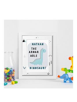 Very Personalised A-Roar-Able Dinosaur A4 Frames Print Picture