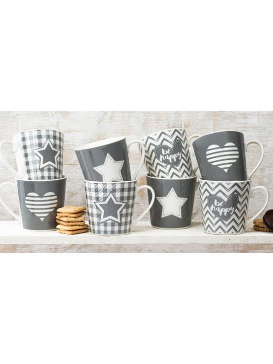 stillFront image of waterside-set-of-8-grey-star-and-heart-mugs