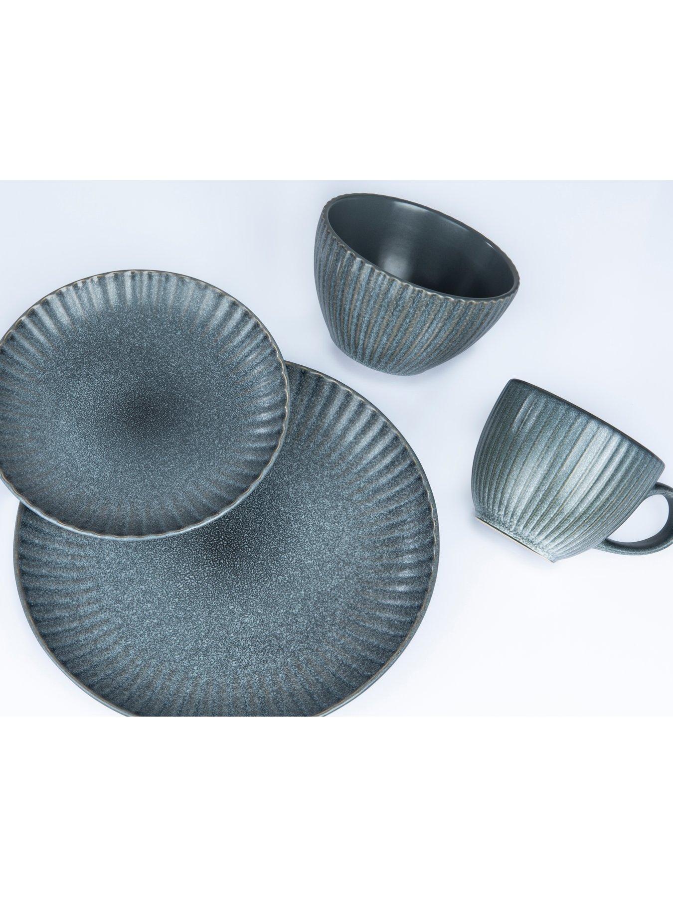  image of waterside-grey-textured-reactive-glaze-16-piece-dinner-set
