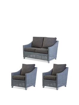 Desser   Dijon Grey Wash Conservatory Suite (Sofa &Amp; Two Chairs)