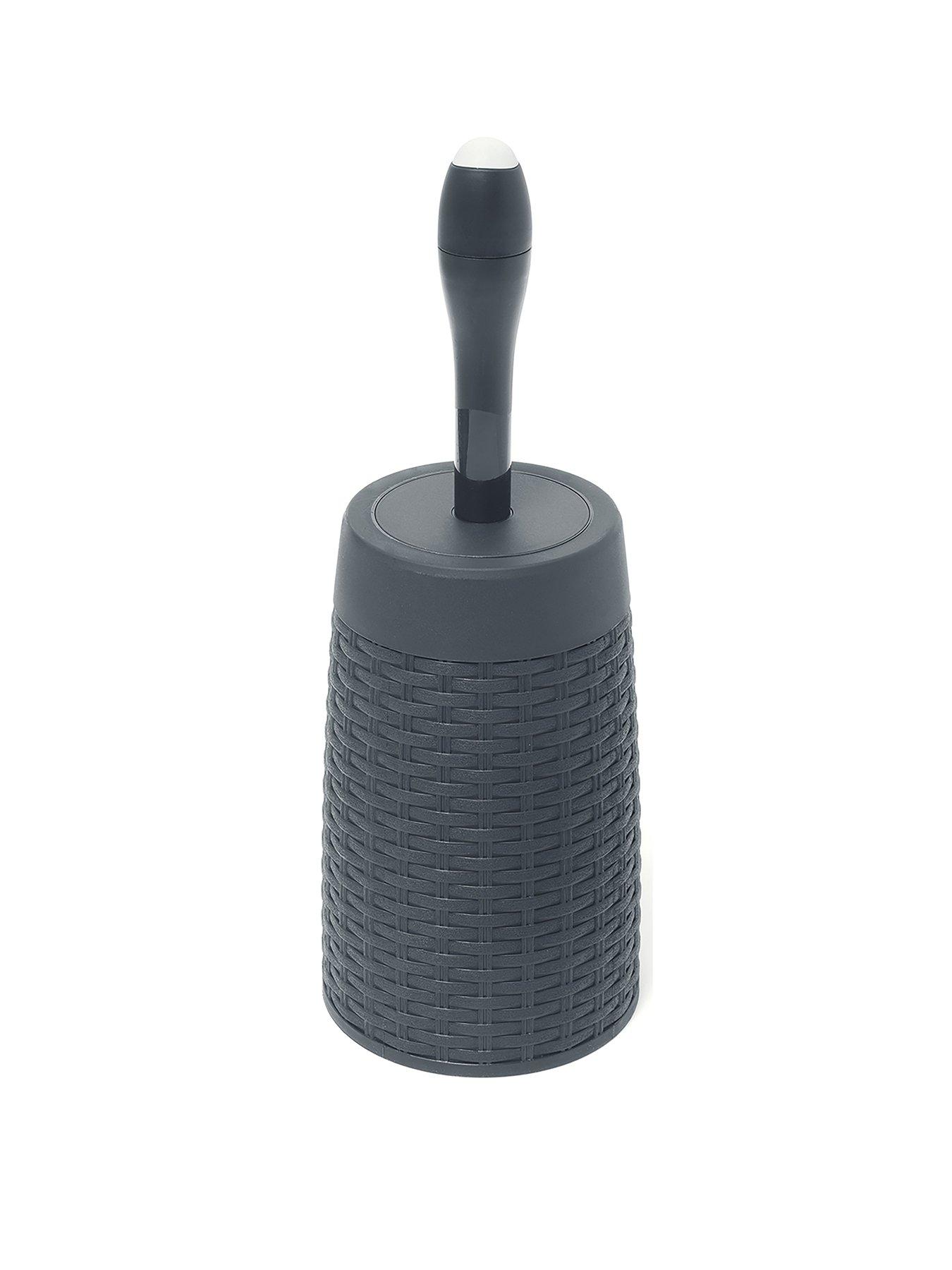 Addis Faux Rattan Toilet Brush and Holder