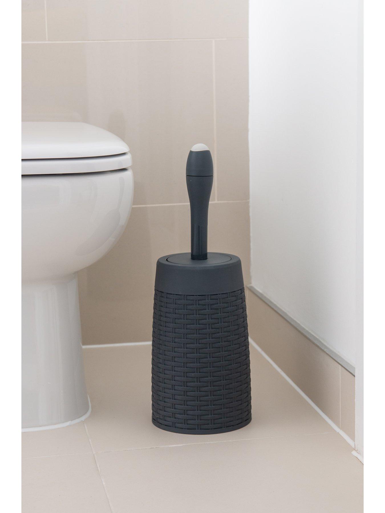 Image 3 of 4 of Addis Faux Rattan Toilet Brush and Holder