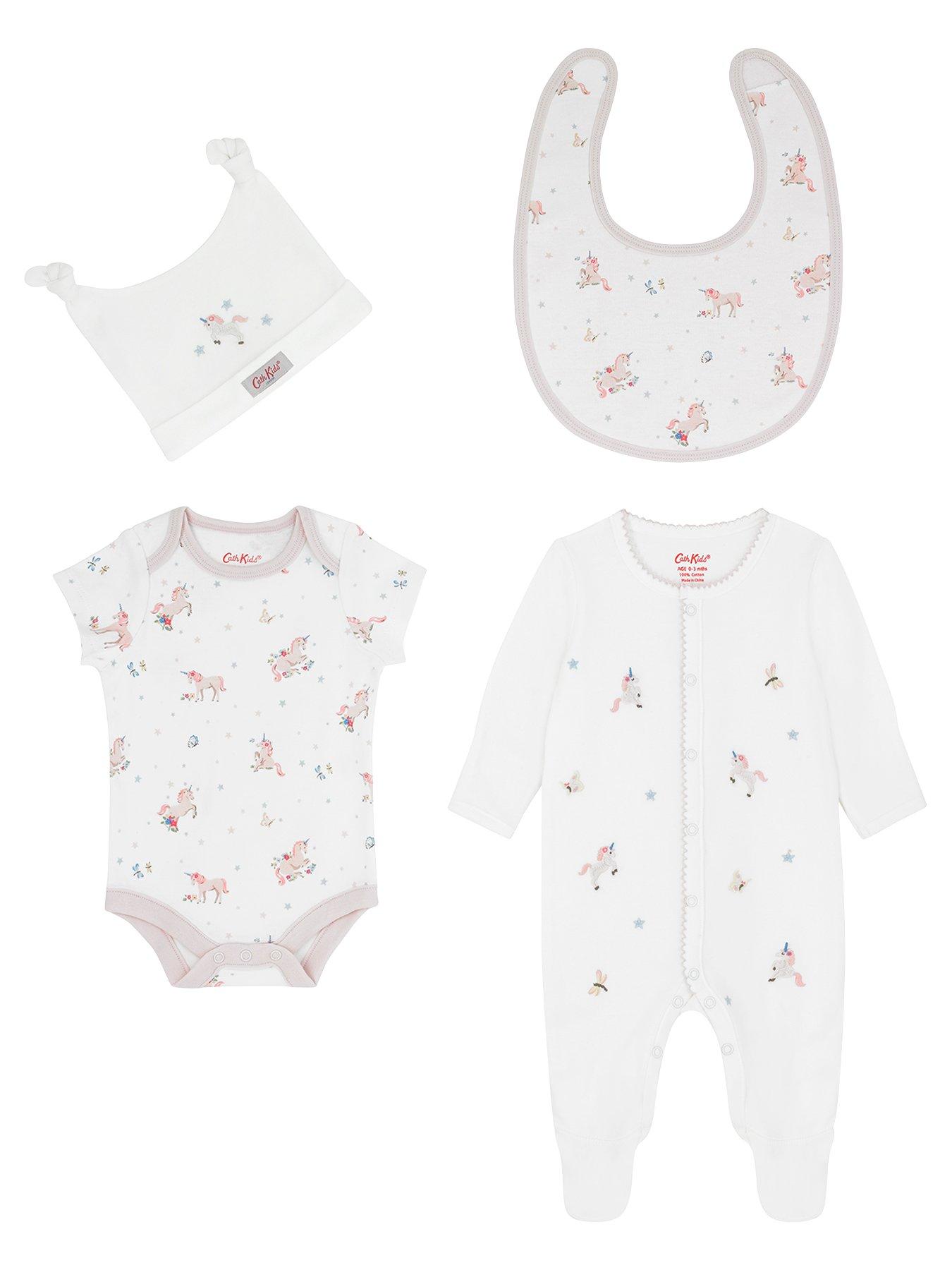 baby girl sleepsuit and hat set