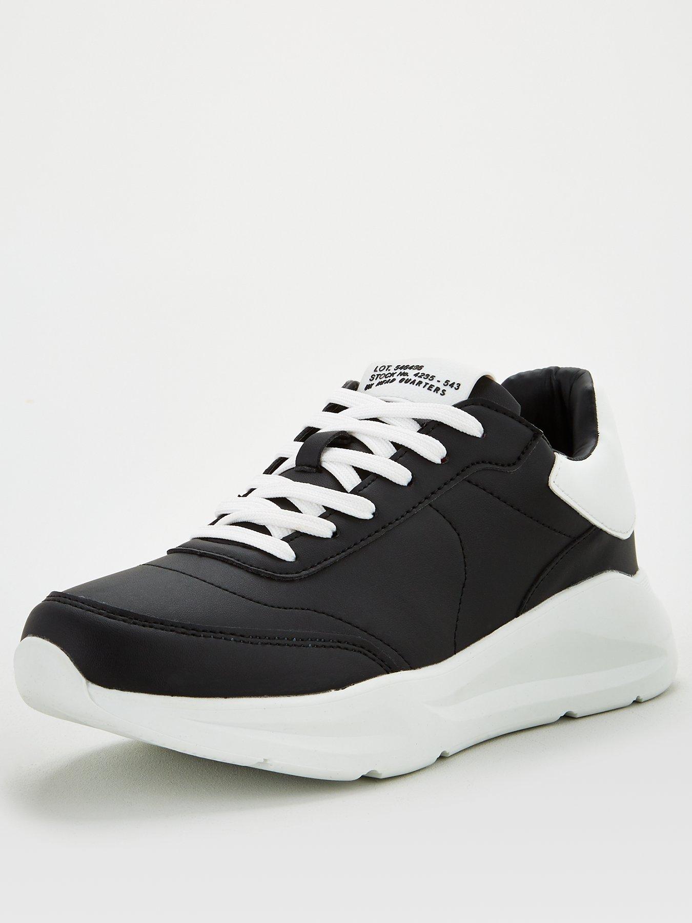 black wedge trainers river island