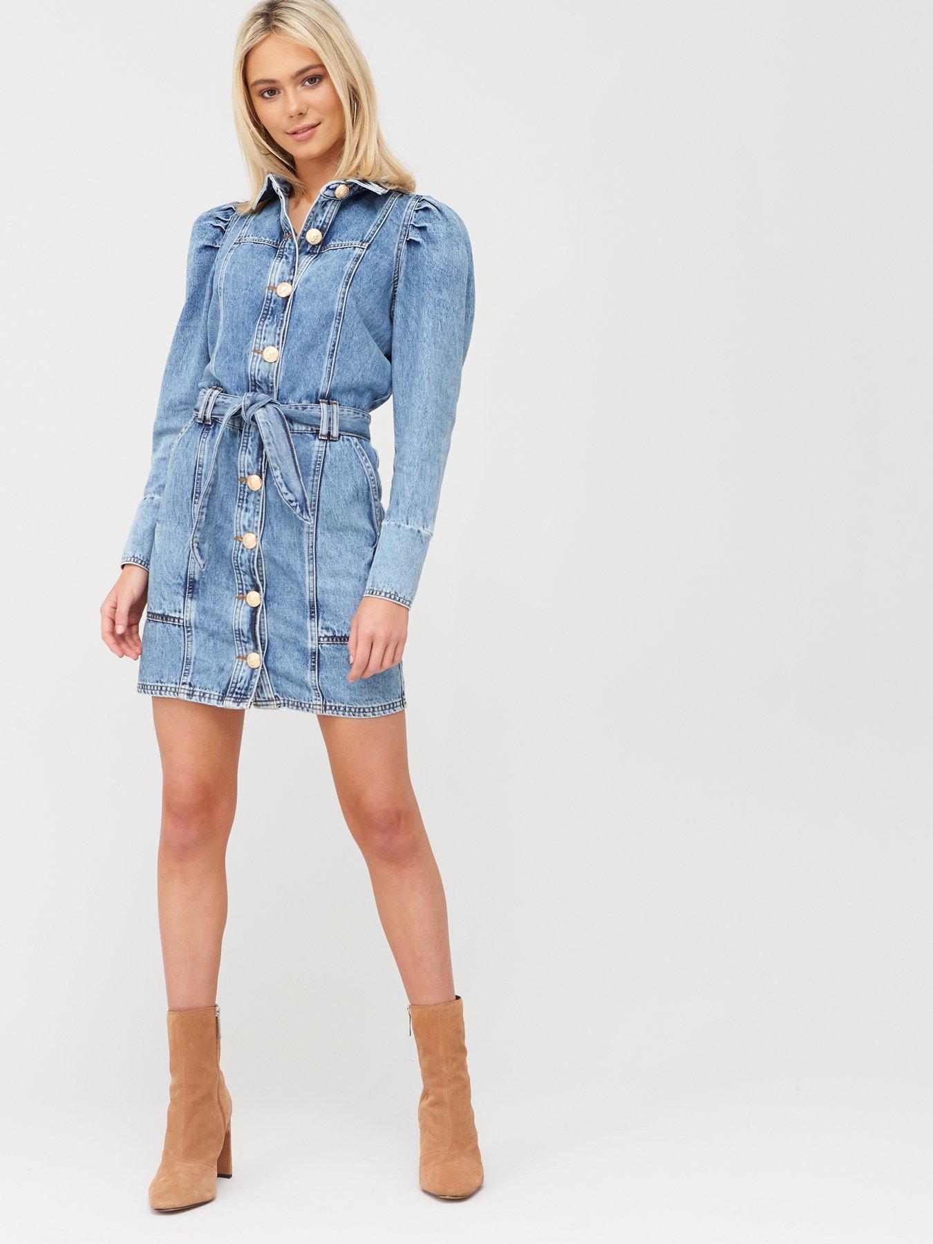 river island denim dress